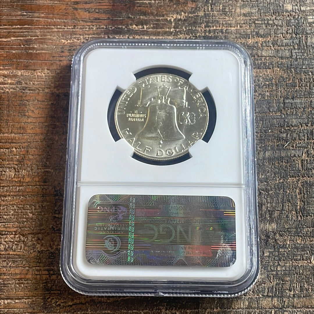 1960 D 50c Franklin Half Dollar NGC MS64 FBL