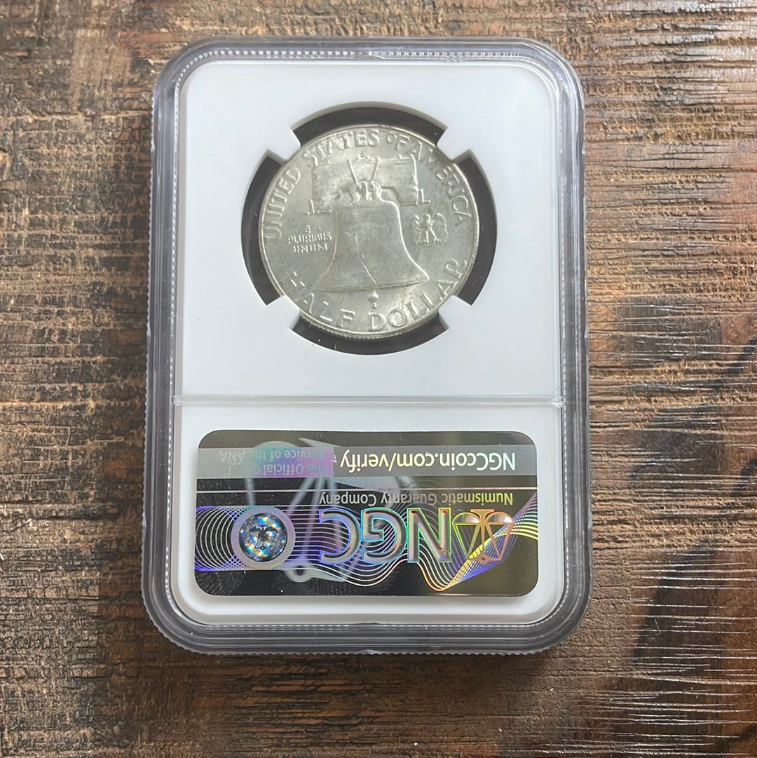 1948-D 50c Franklin Half Dollar NGC MS64 FBL.