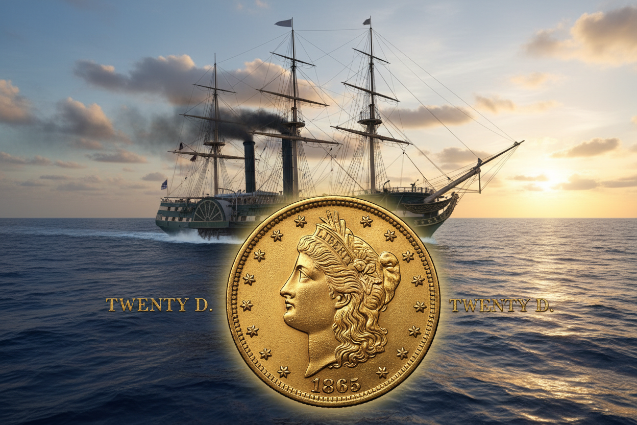 1857 O Rare PCGS Type One Liberty Head Double Eagle Twenty Dollar Gold Coin