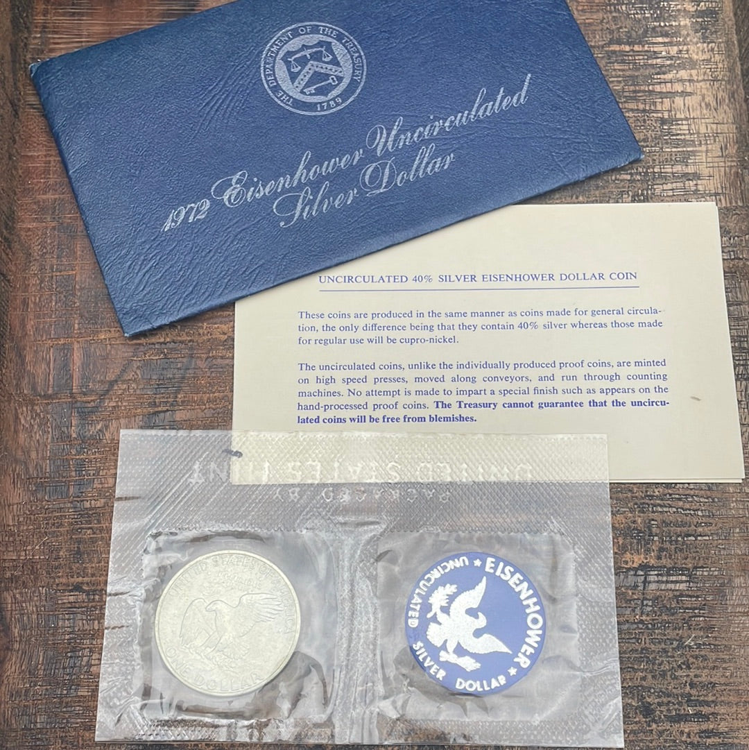 1972 Eisenhower Uncirculated Silver Dollar