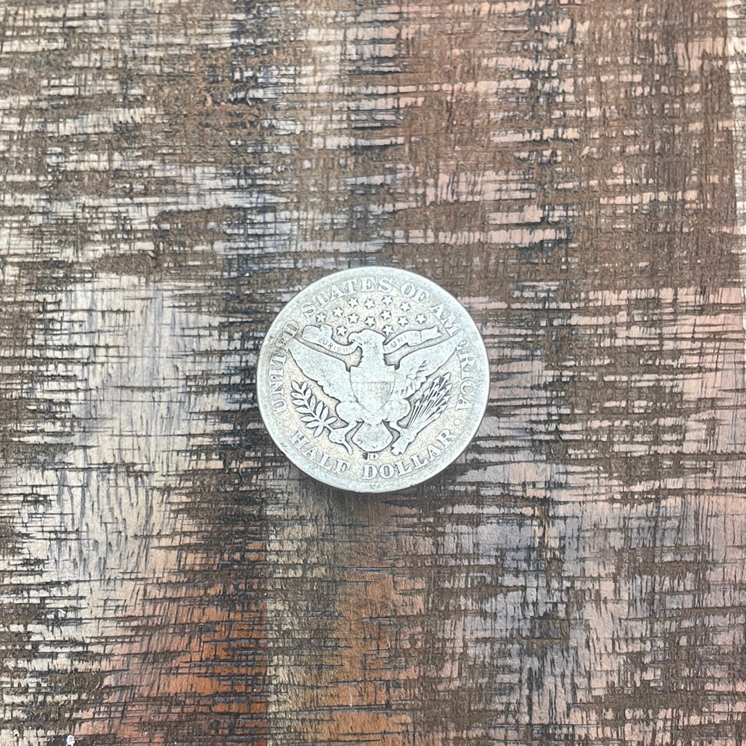 1907-D 50C US Barber Half Dollar
