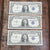 1957 Series A $1 Silver Certificate - Set of 3 Consecutive Serial Numbers - Uncirculated