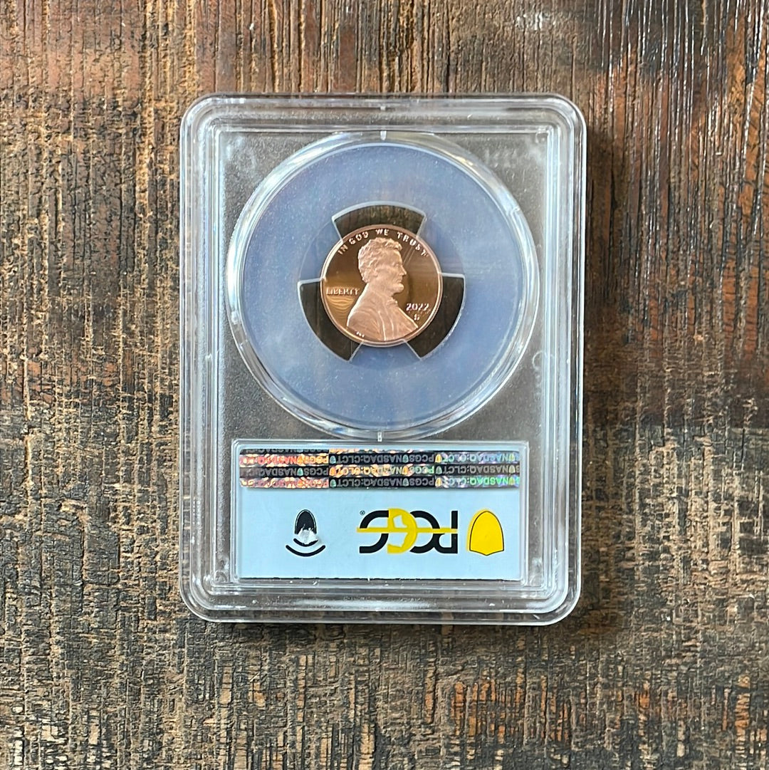 2022-S 1C Lincoln Penny PCGS PR69RD DCAM Shield