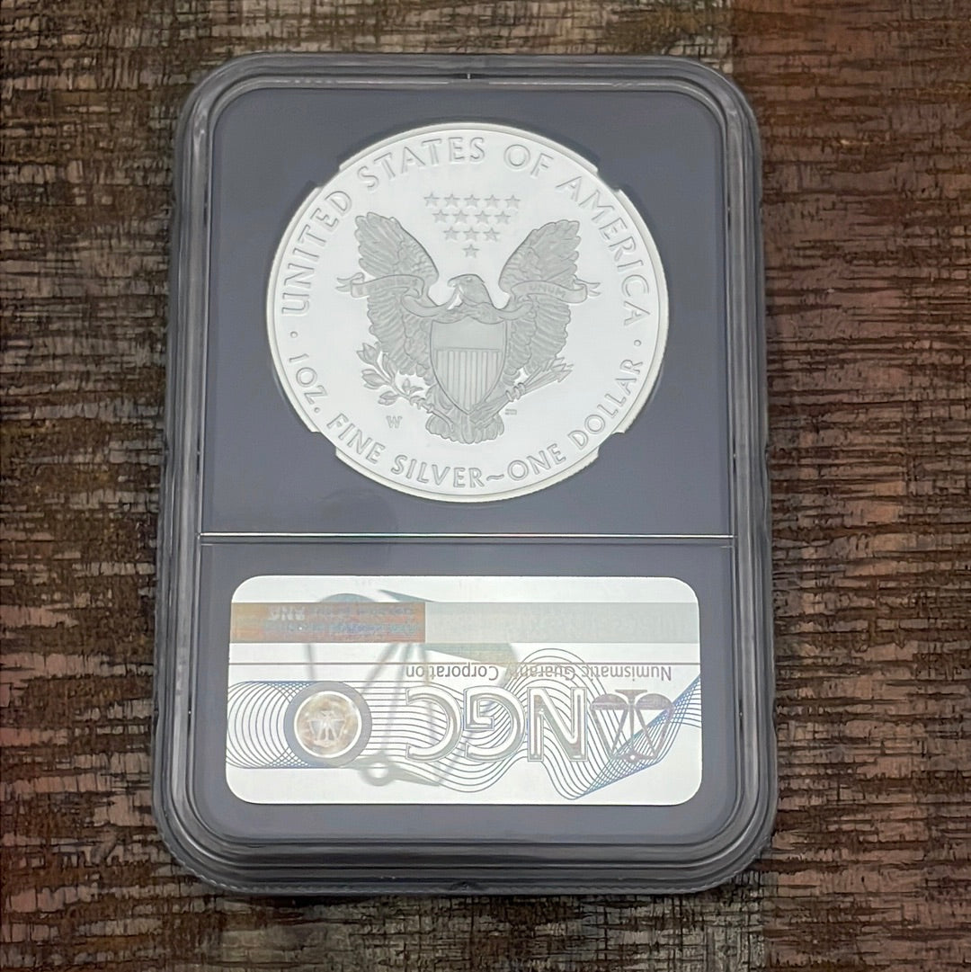 2018-W $1 American Silver Eagle ~ FDOI ~ NGC PF70 Ultra Cameo ~ Mercanti signed