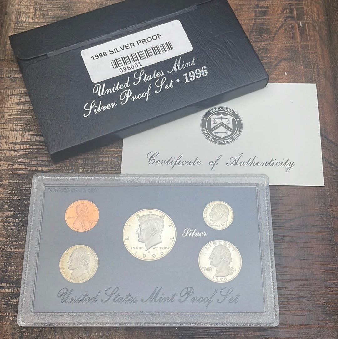 1996-S Silver Proof Set in OGP with COA