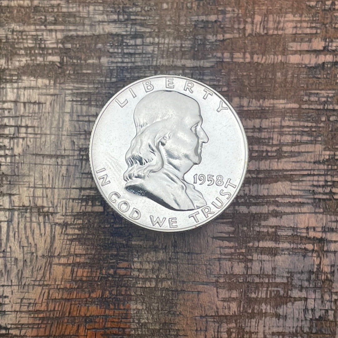 1958 50C US Franklin Half Dollar Proof