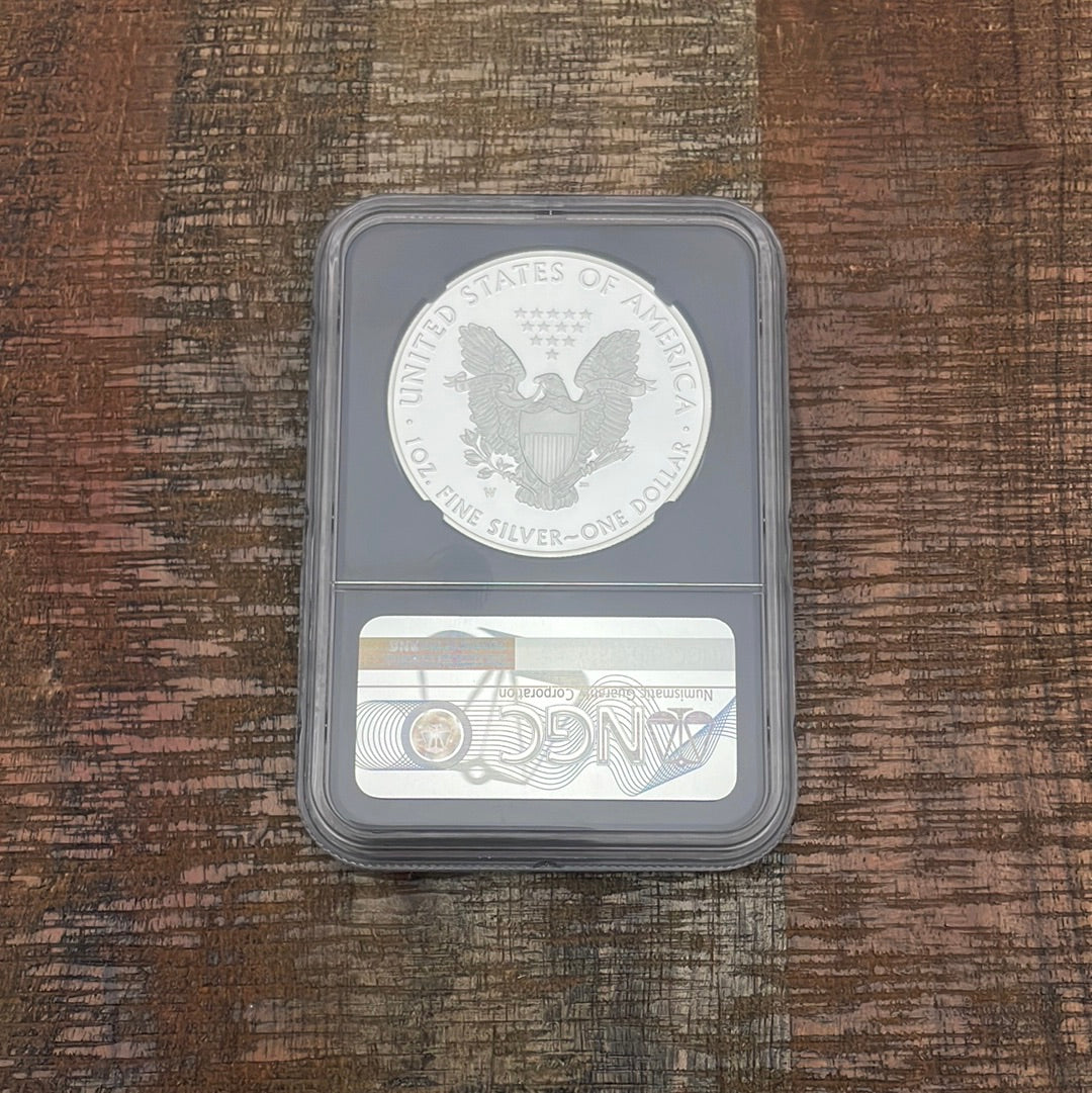 2018-W $1 American Silver Eagle ~ FDOI ~ NGC PF70 Ultra Cameo ~ Mercanti signed