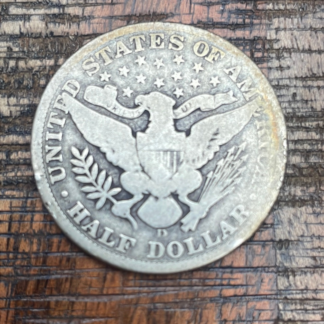 1907-D 50C US Barber Half Dollar
