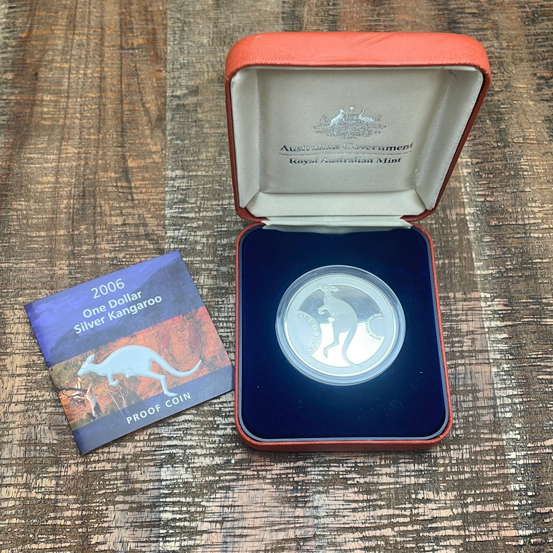 2006 $1 Australian Silver Kangaroo ~ Proof Coin ~ Low Mintage ~ COA