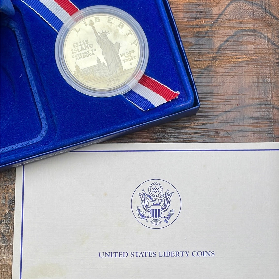 1986-S $1 US Liberty Coin Silver Proof Coin in OGP with COA