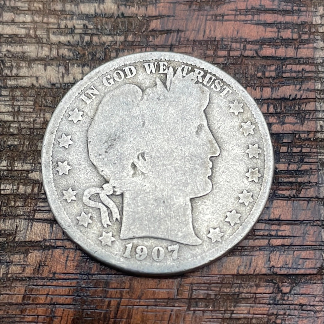 1907-O 50C US Barber Half Dollar