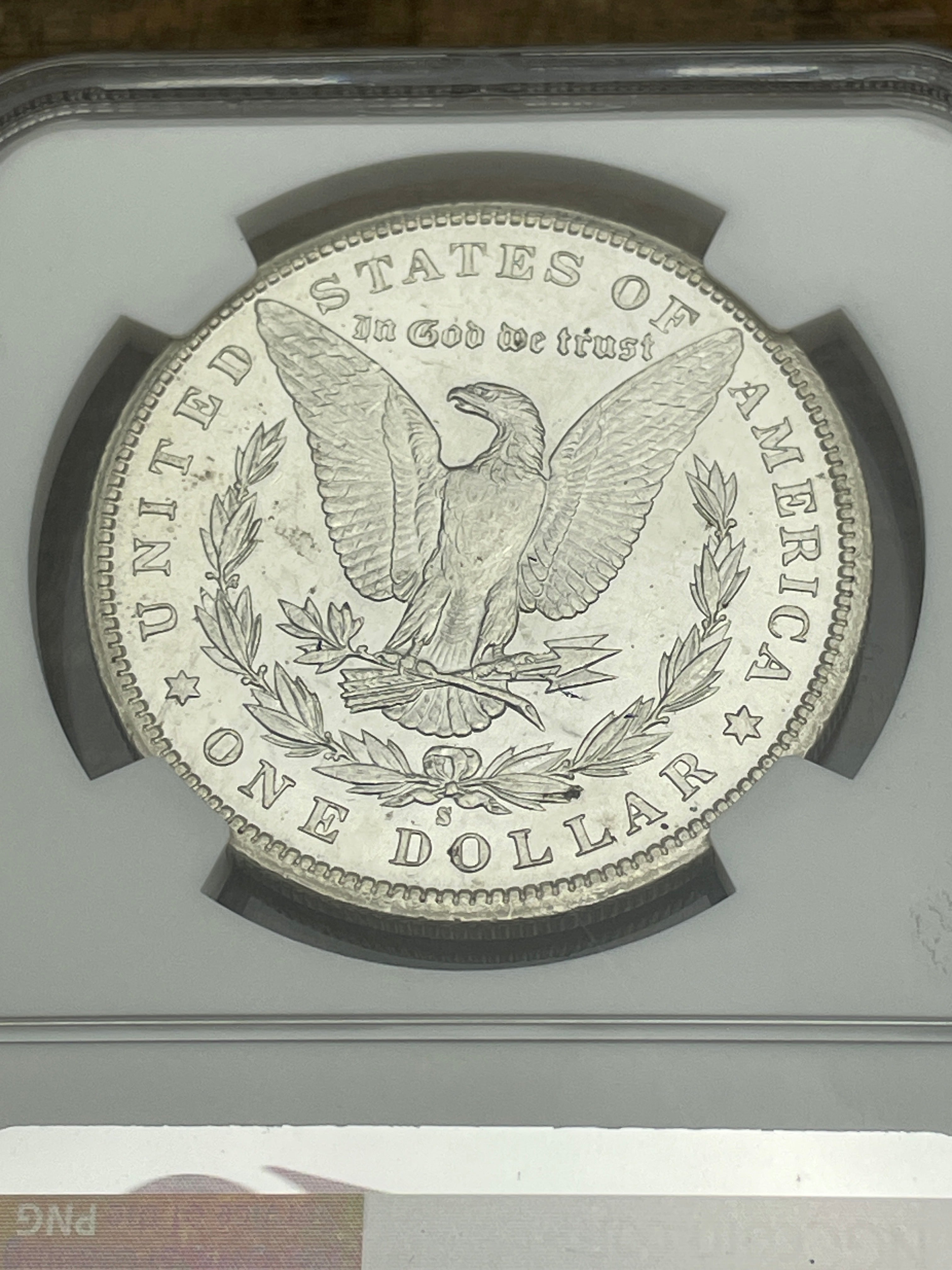 1887 S US $1 Morgan Silver Dollar NGC MS61