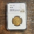 1852 U.S. $10 Gold Liberty NGC AU58 Pre-1933 Gold