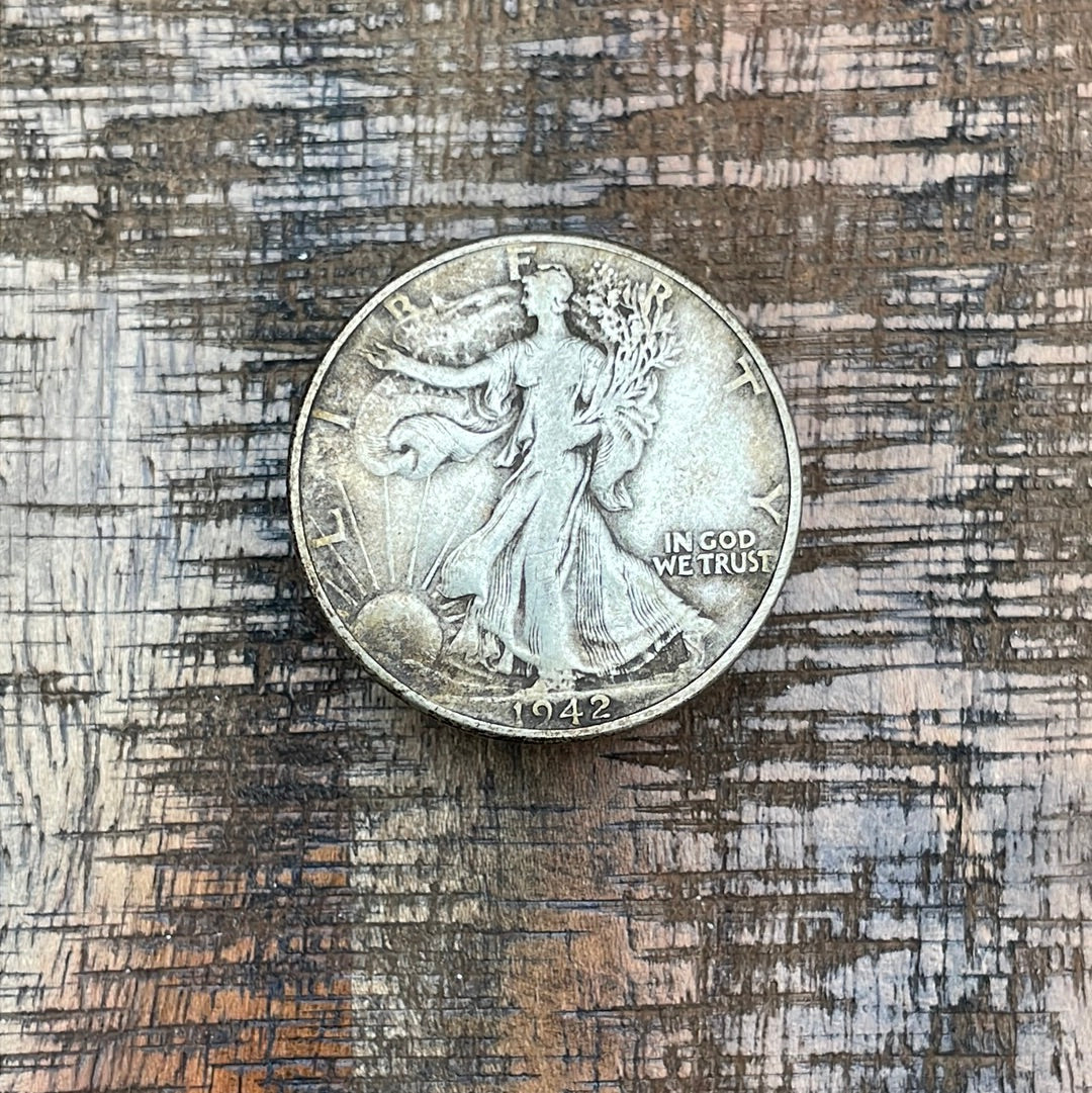 1942 50C US Walking Liberty Half Dollar