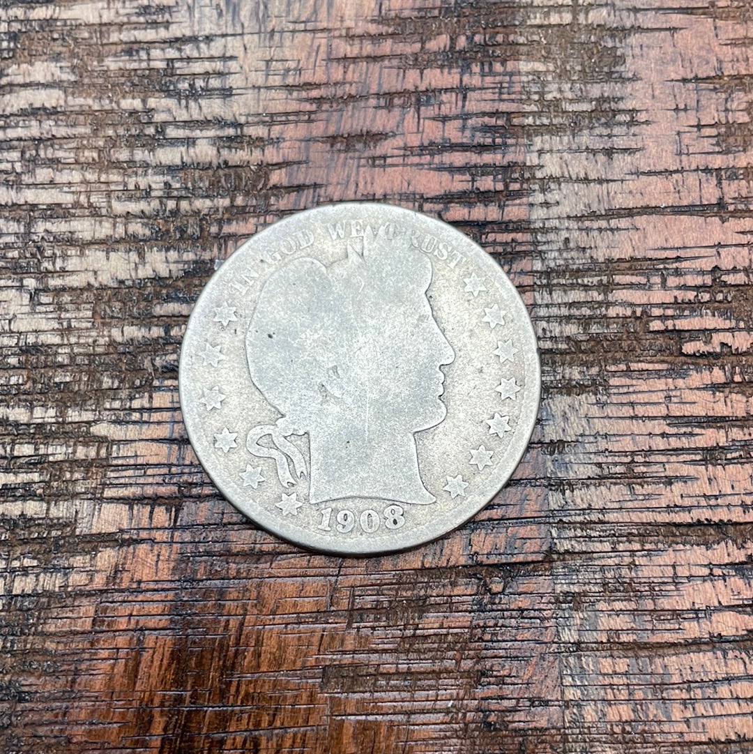 1908-D 50C US Barber Half Dollar