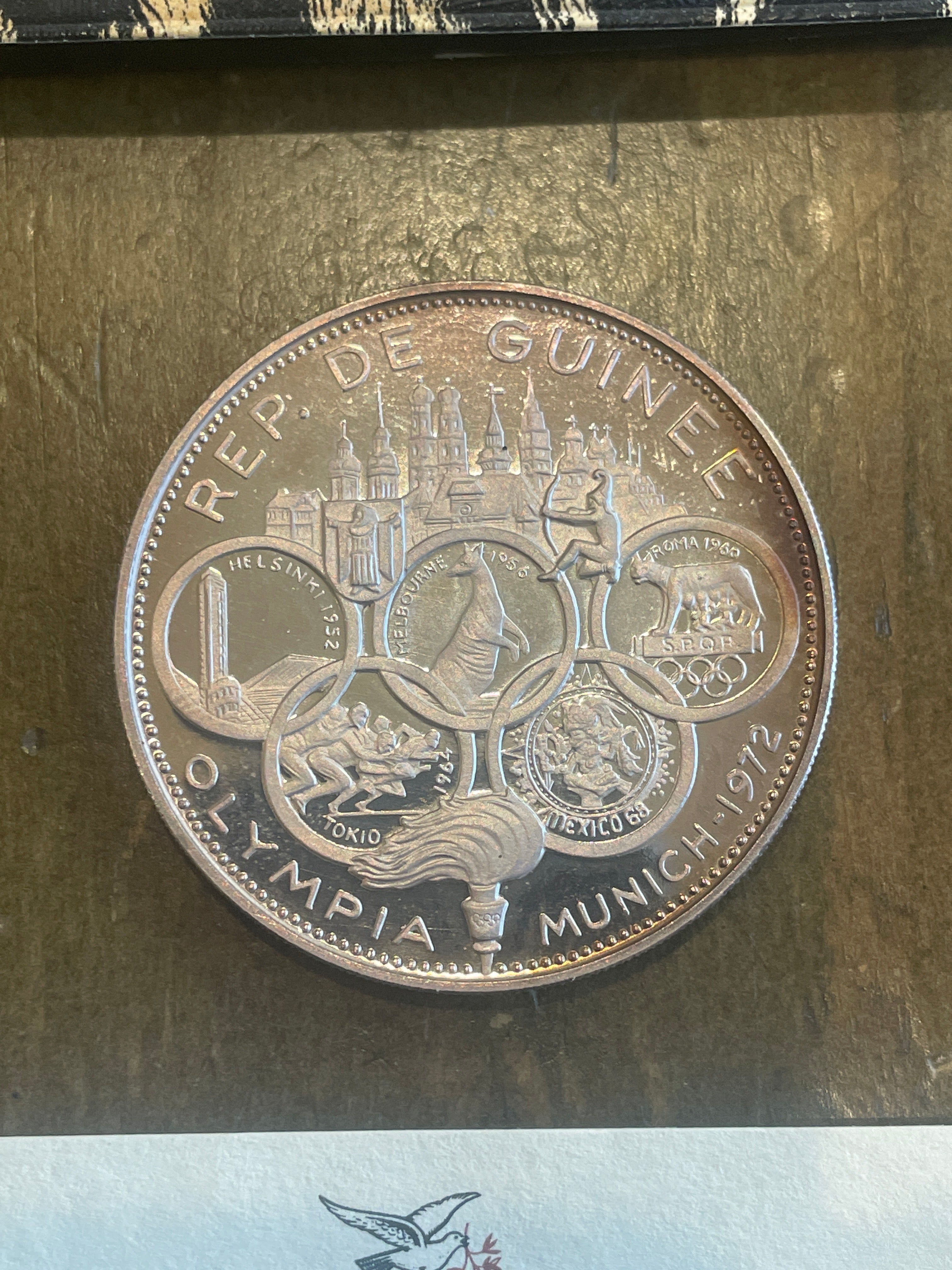 1970 500 Francs Guineens 1972 Summer Olympics Silver Proof Commemorative