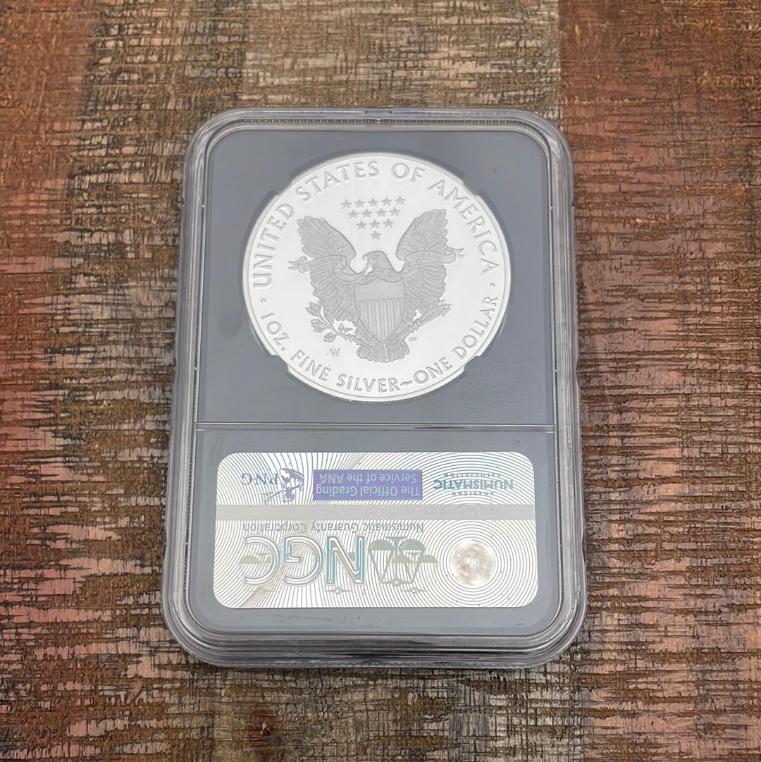 2018-W $1 American Silver Eagle ~ FDOI ~ NGC PF70 Ultra Cameo ~ Moy signed
