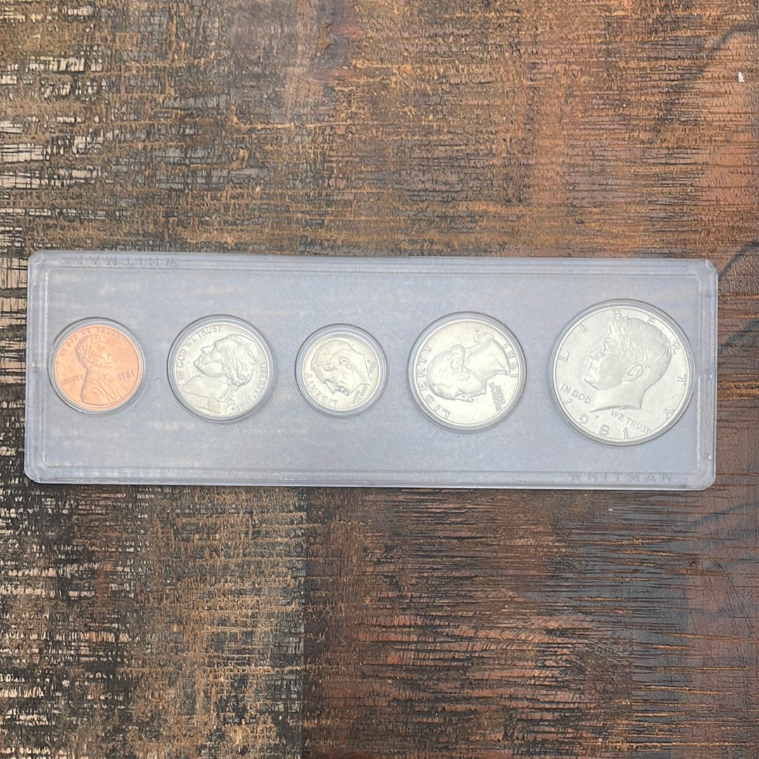 1981 Birth Year Set, 5 Coin Set. Brilliant Uncirculated Coins