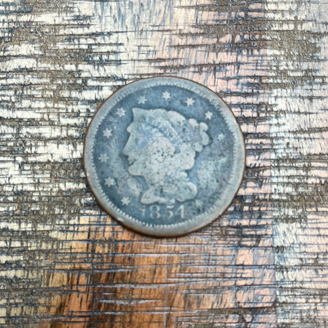 1854 1C Large Cent