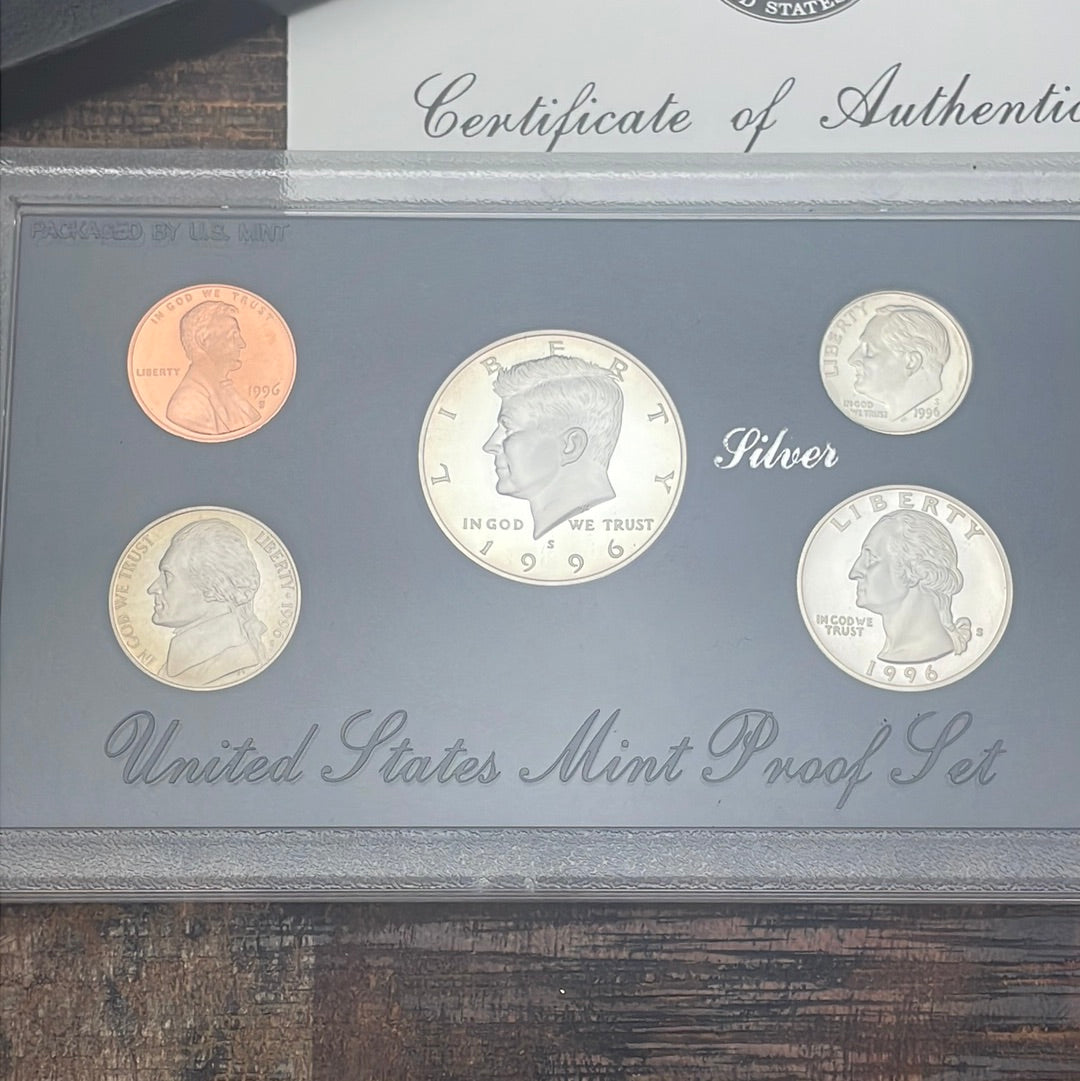 1996-S Silver Proof Set in OGP with COA