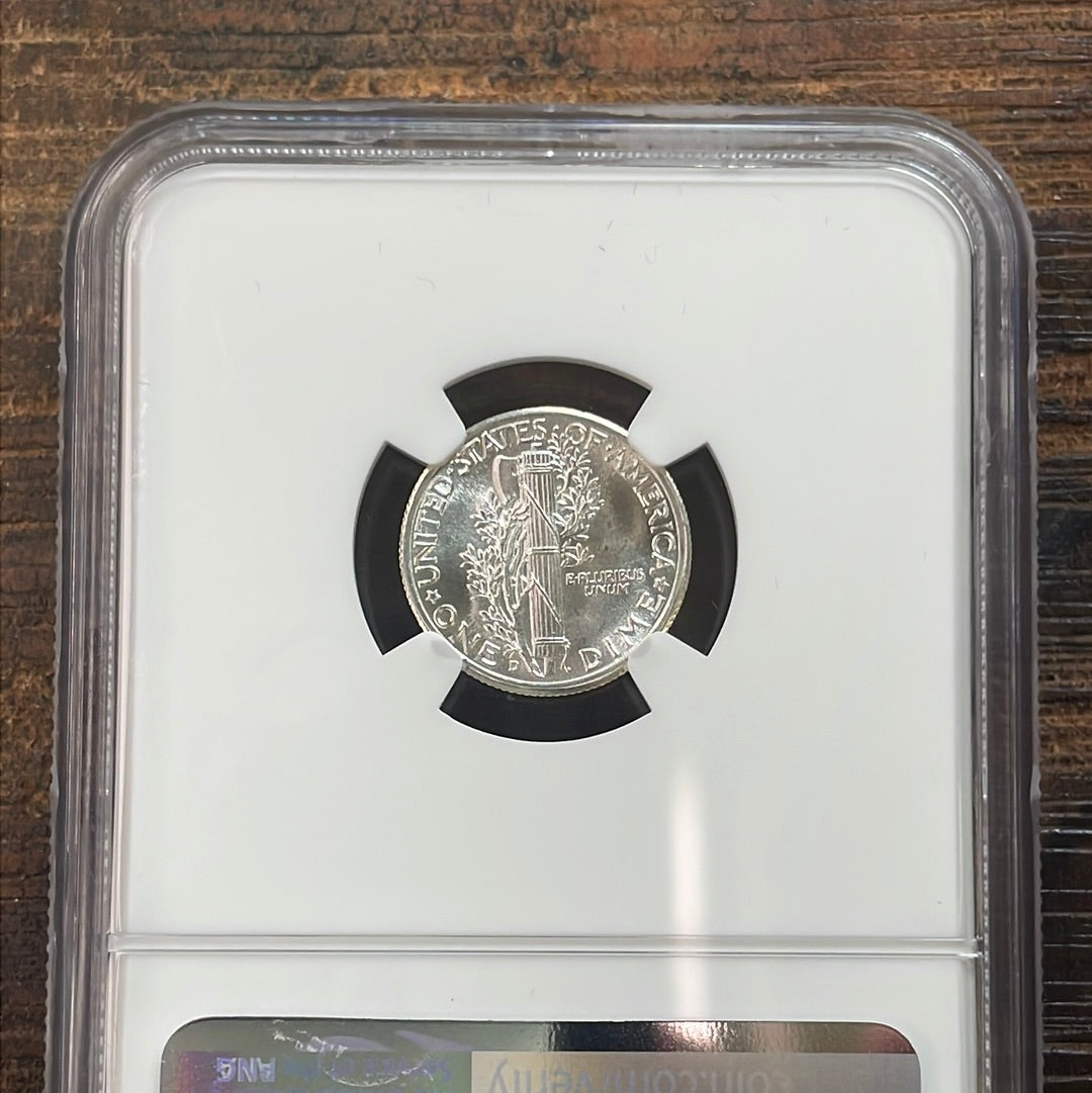 1944-D US 10c Mercury Dime NGC MS65 FB