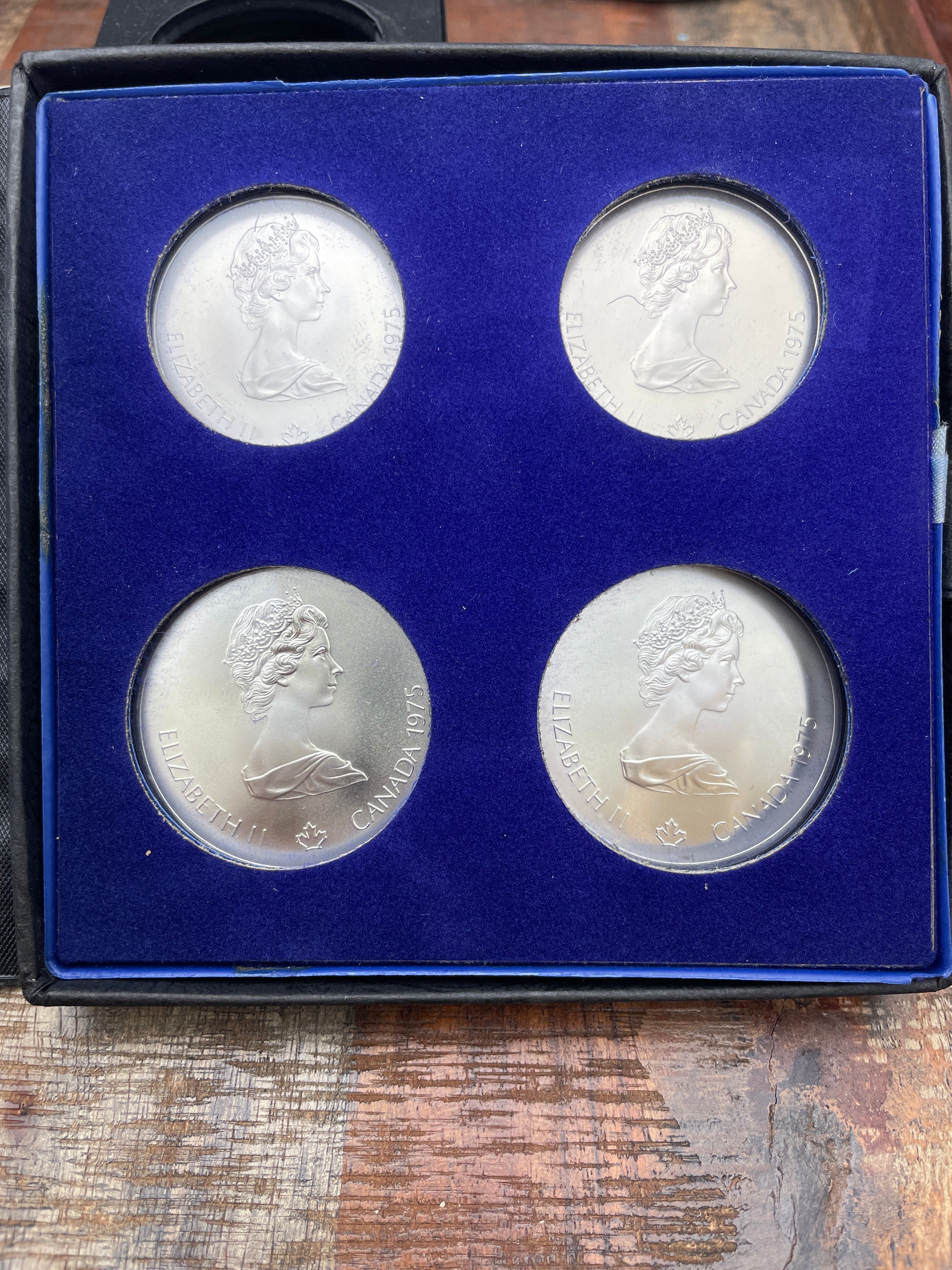 1975 Canada 4-Coin Olympic Silver Series IV ~ 4.32 oz ASW Sterling Silver