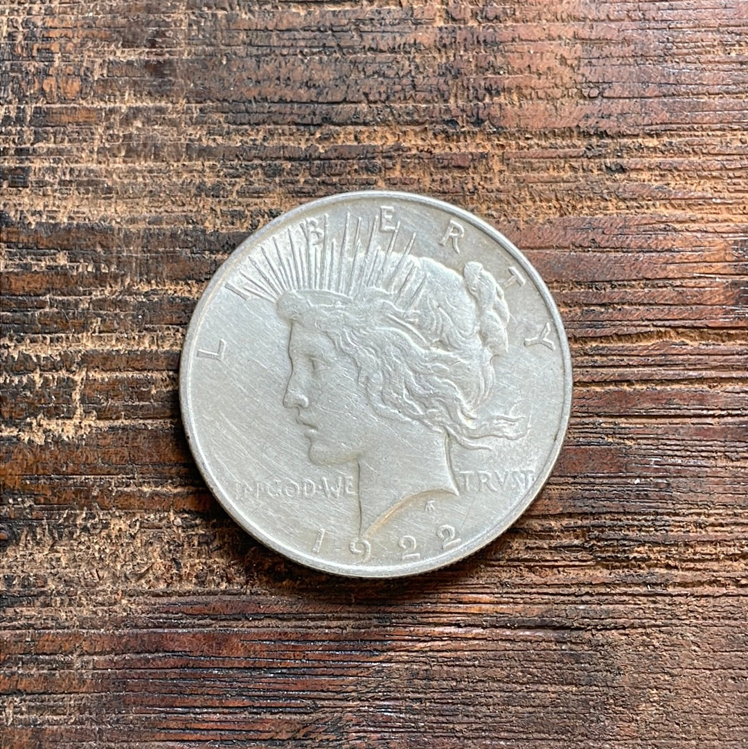 1922 $1 US Silver Peace Dollar