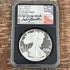 2021-S $1 US American Silver Eagle, Eagle Landing T-2, FDOI, NGC PF70 Ultra Cameo, Gaudioso Signed