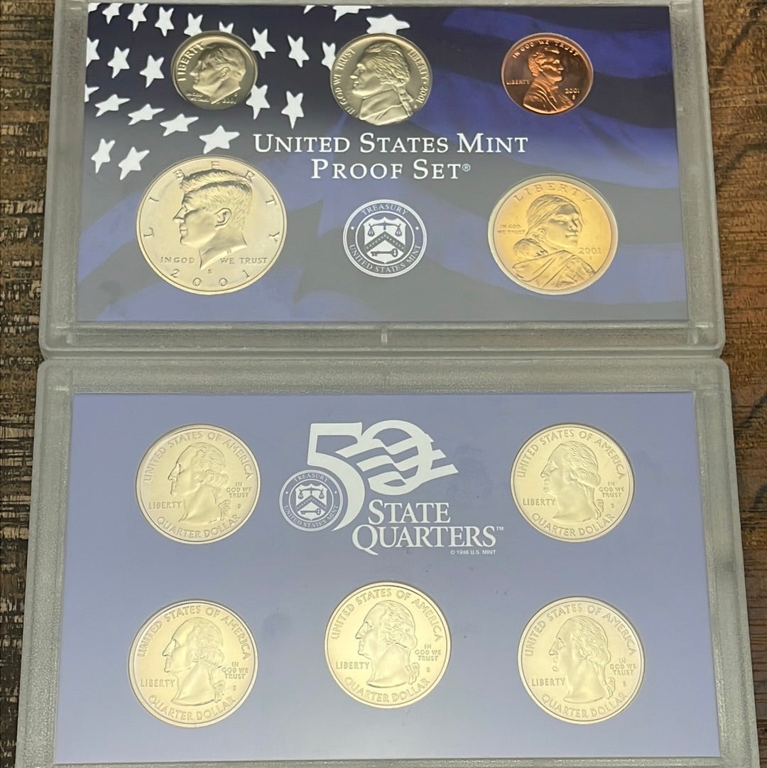 2001 - 10 Coin Proof Set with no Box