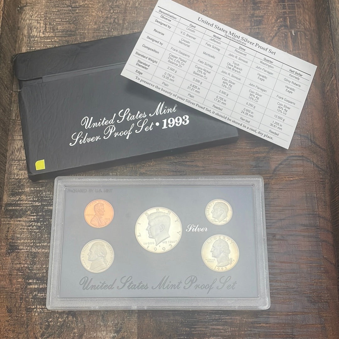 1993-S Silver Proof Set in OGP with COA.