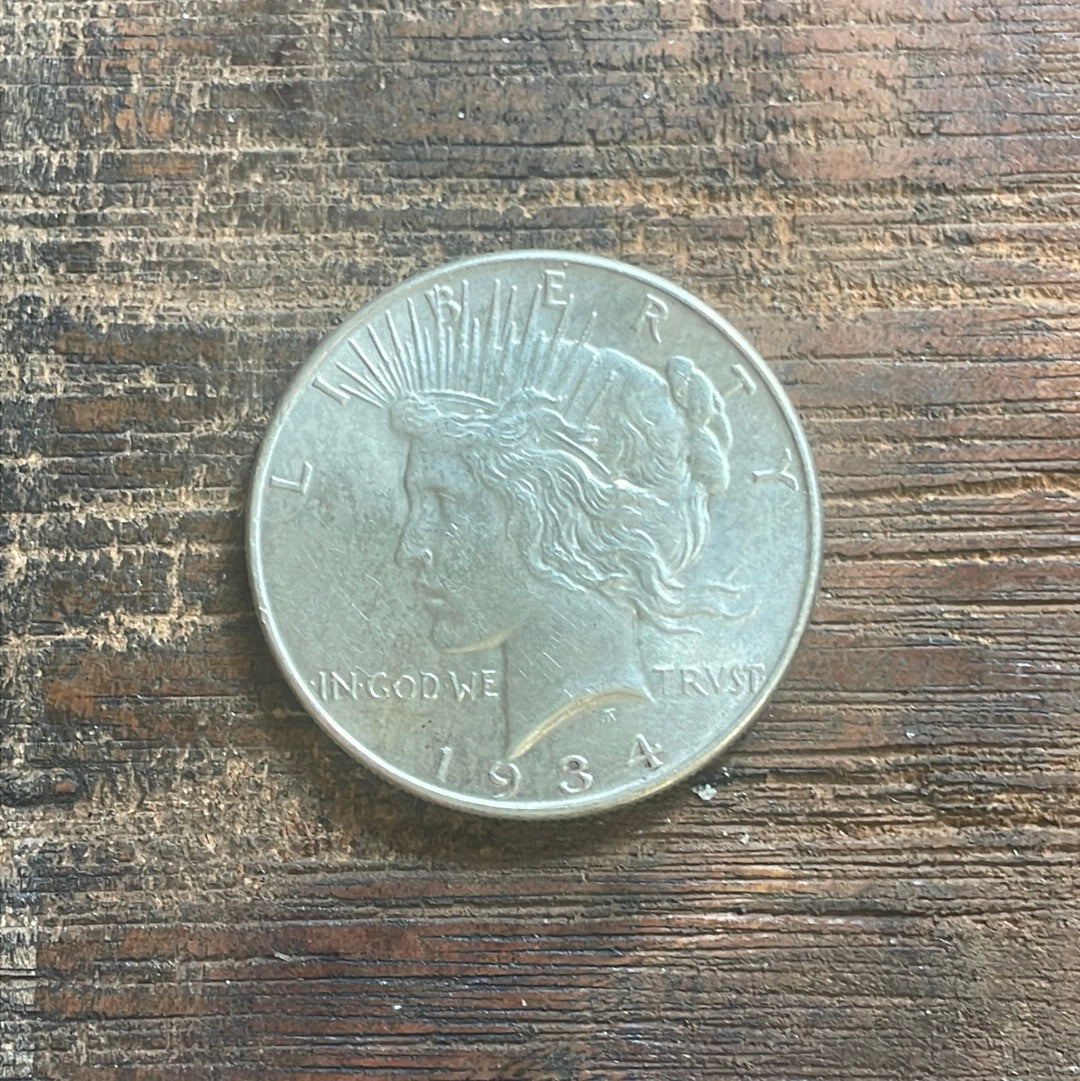 1934 $1 US Silver Peace Dollar