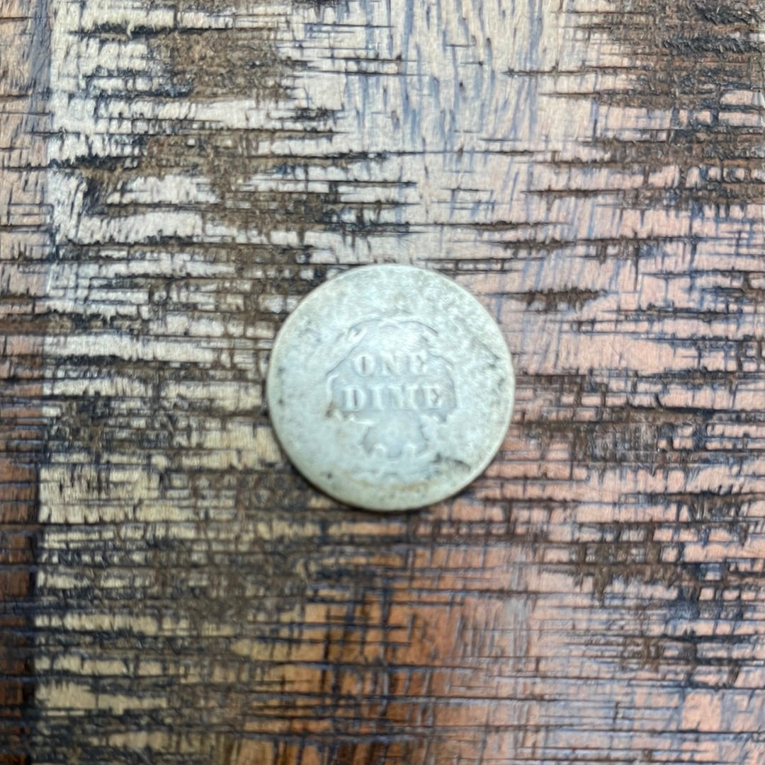 1890 10c US Seated Liberty Dime - 90% Silver