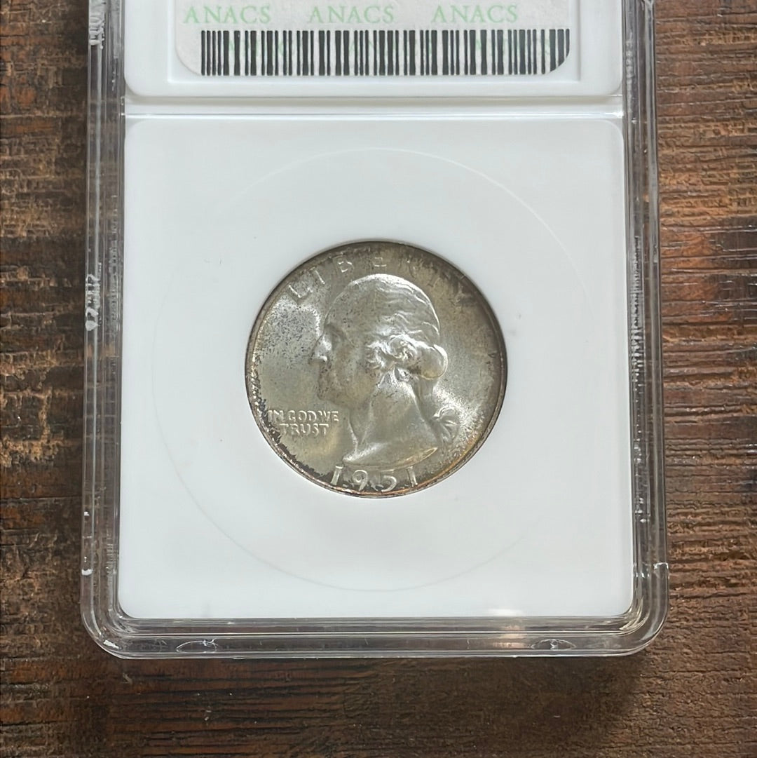 1951-S 25c US Washington Quarter ANACS MS65