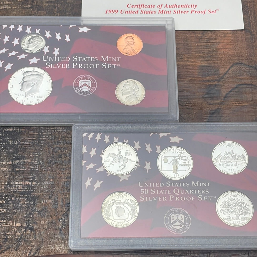 1999-S Silver Proof Set in OGP with COA