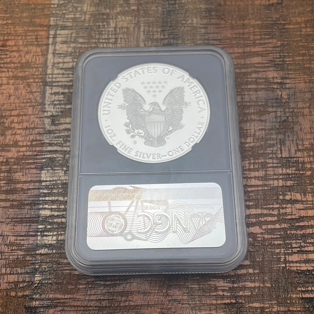 2020-S $1 US American Silver Eagle~FDOI~ NGC PF 70 Ultra Cameo~ Mercanti Signed