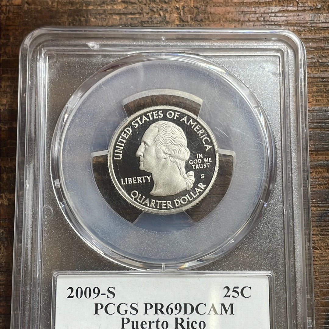 2009-S 25c US Washington Quarter PCGS PR69DCAM-Puerto Rico.