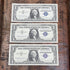 1957 Series A $1 Silver Certificate - Set of 3 Consecutive Serial Numbers - Uncirculated