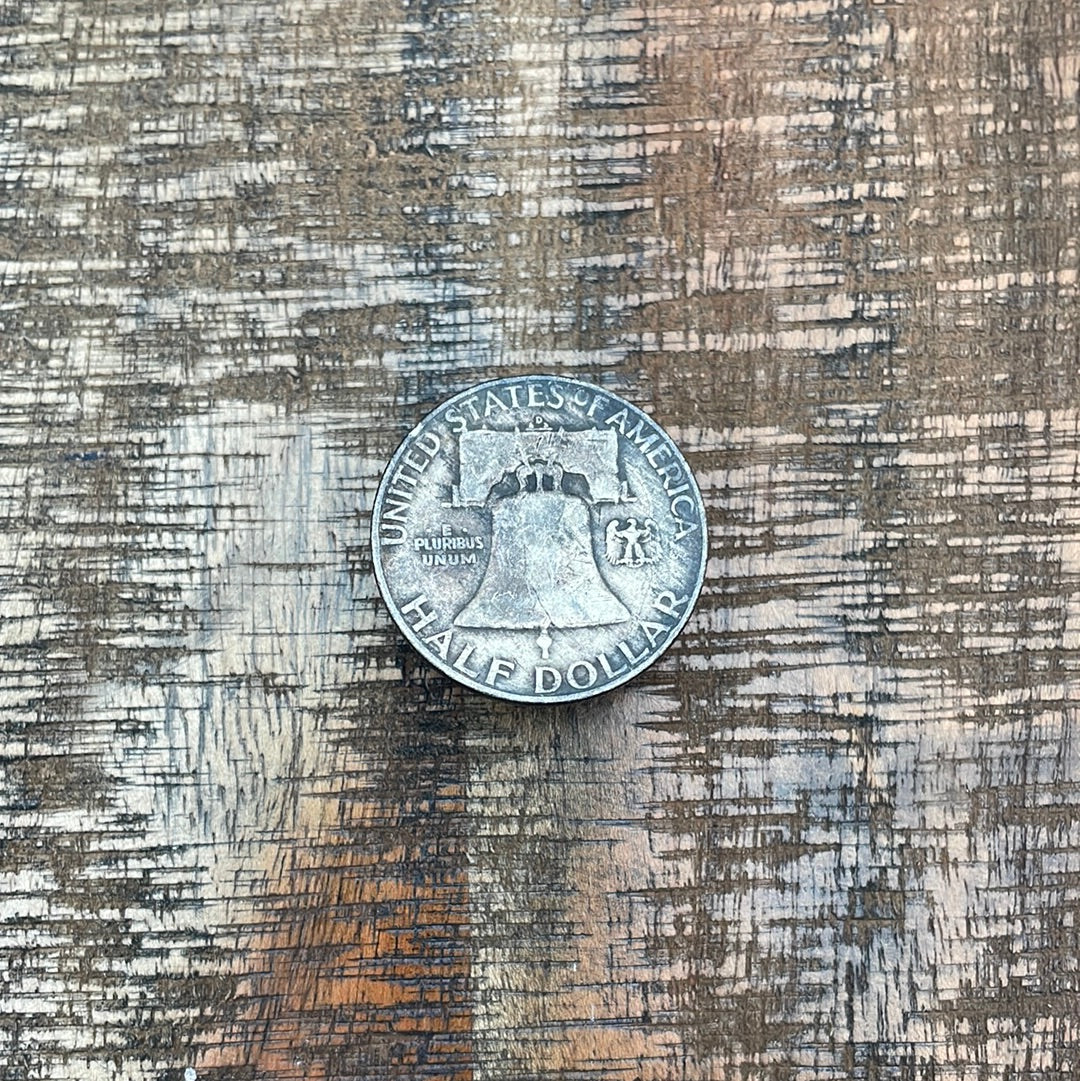 1953-D 50C US Franklin Half Dollar