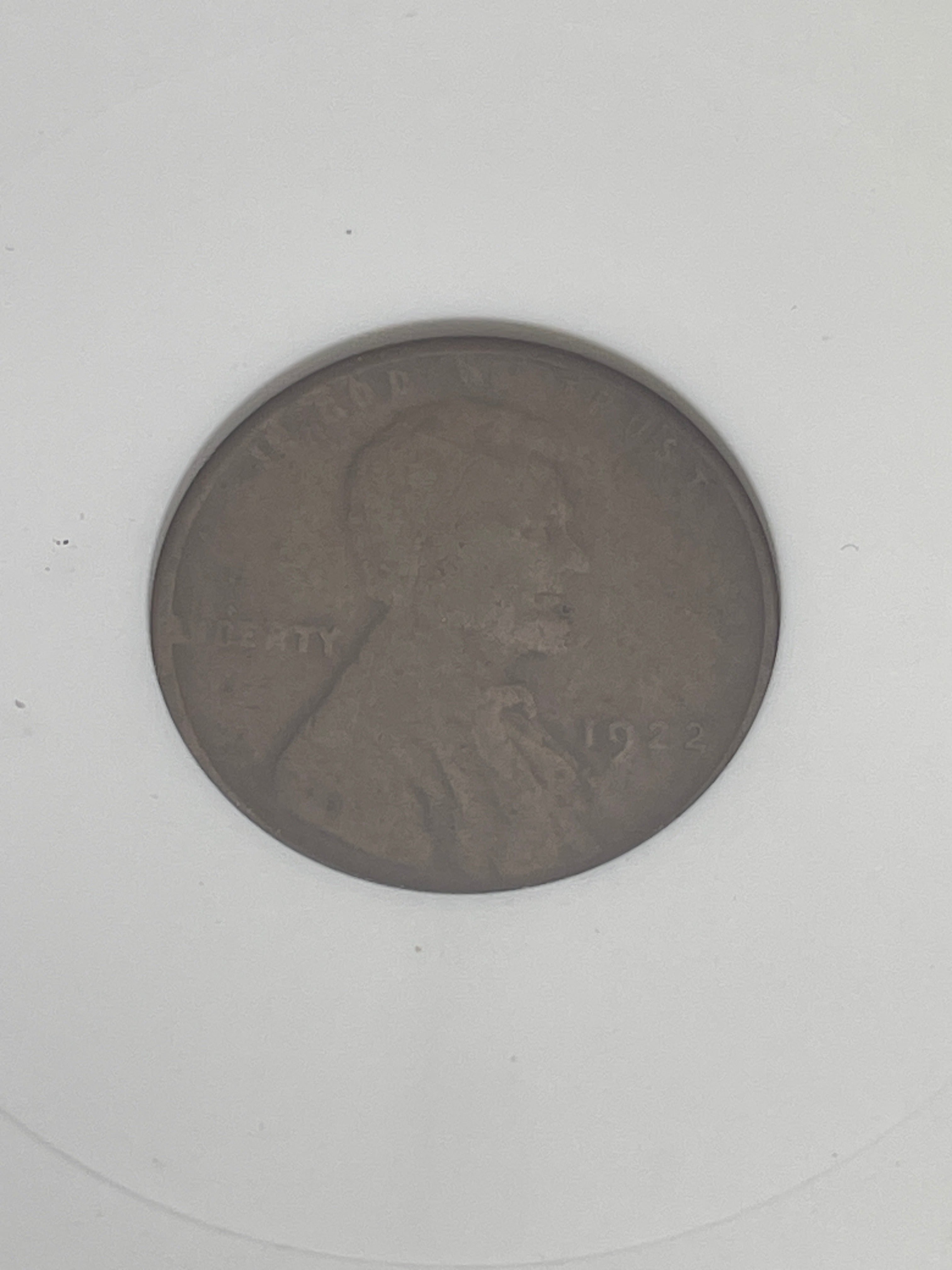 1922 1C Lincoln Wheat Cent No D ANACS F 12 Details FS-013.2 Die 2