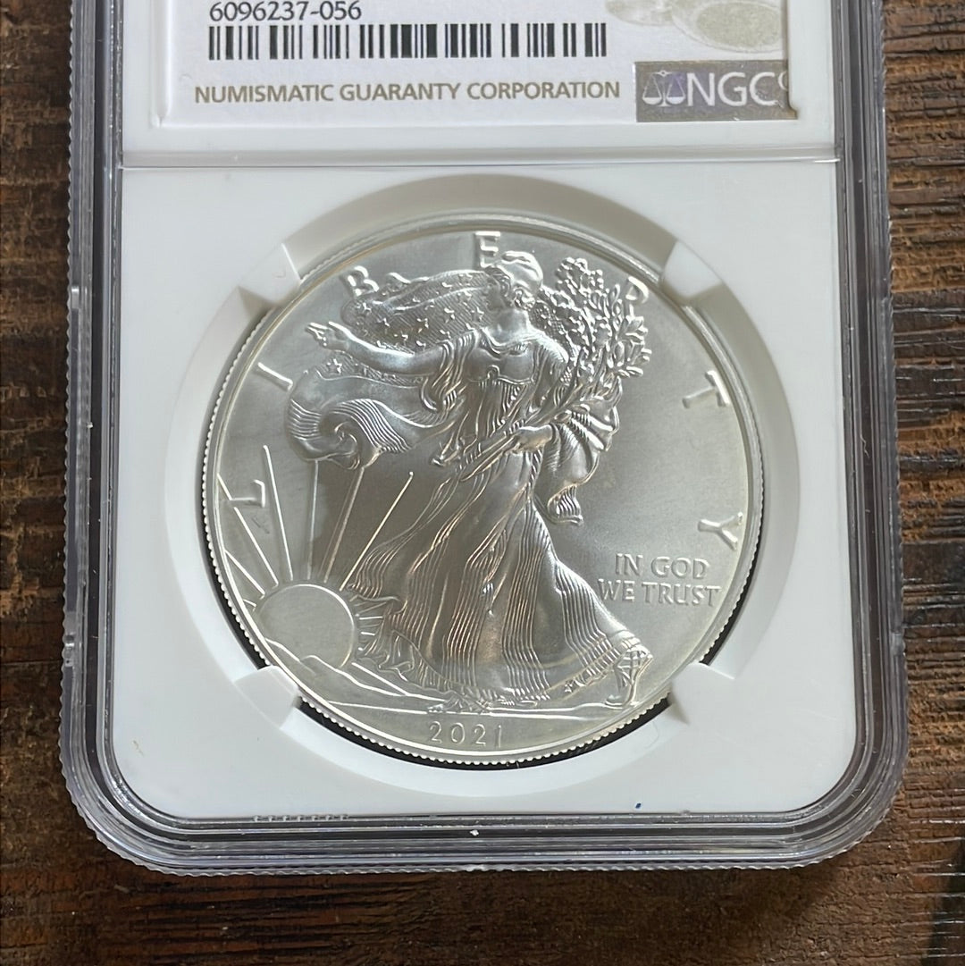 2021-S $1 US American Silver Eagle. Type-1 Emergency Production. NGC MS69
