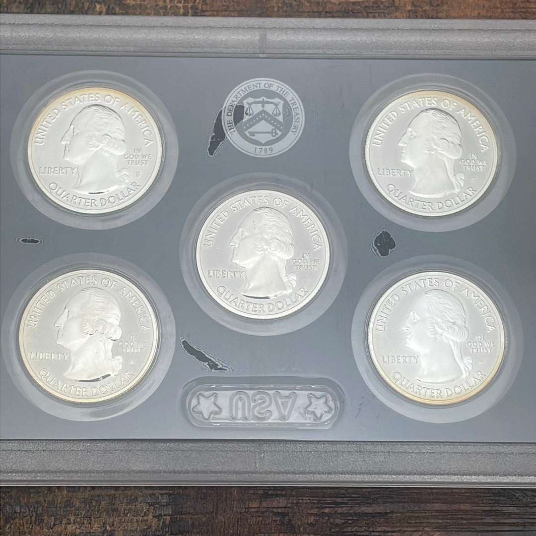 2018 Quarters Silver Proof Set, Reverse Proof, no BOX
