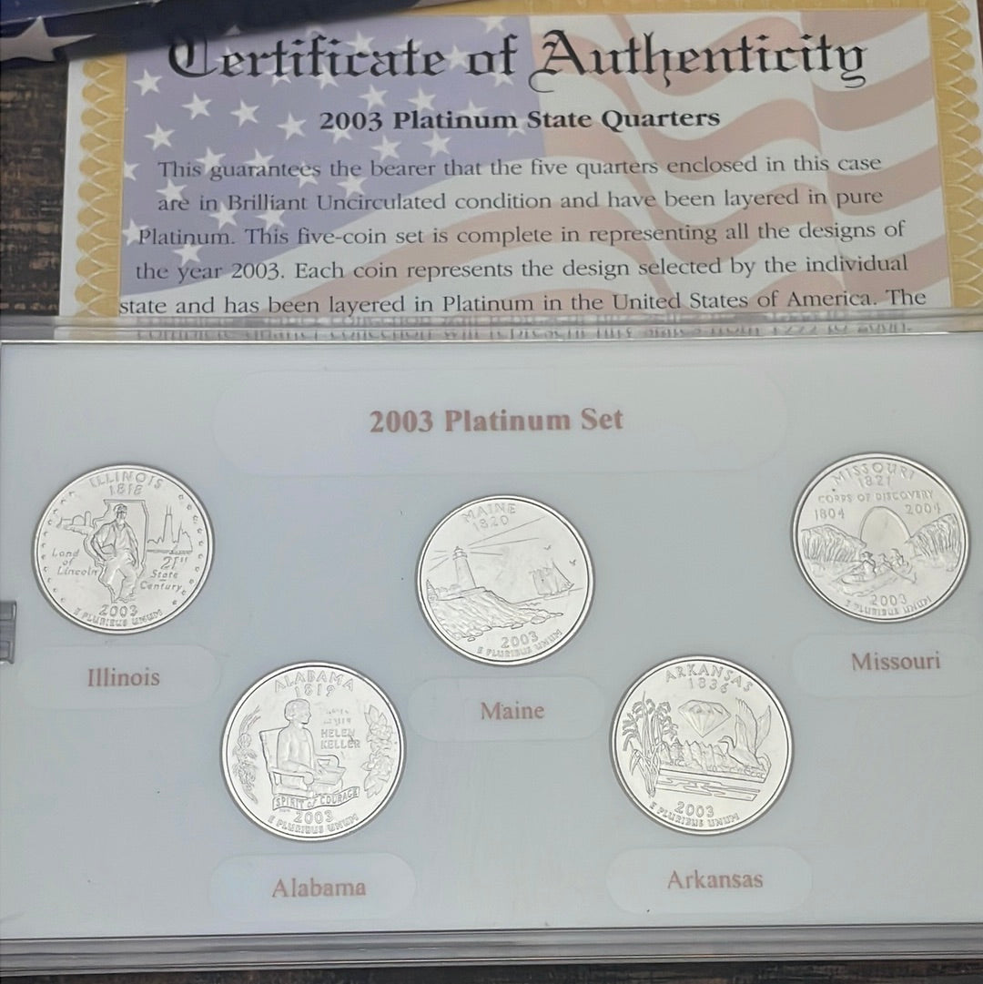 2003 Platinum Edition State Quarter Collection