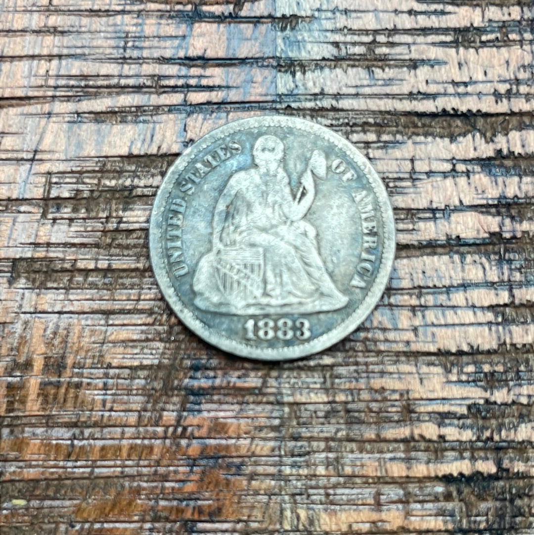 1883 10c US Seated Liberty Dime - 90% Silver