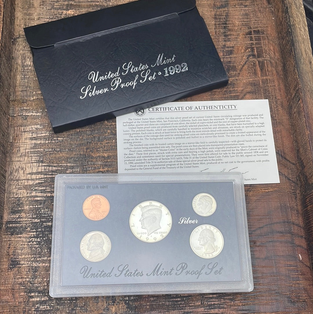 1992 Silver Proof Set in OGP