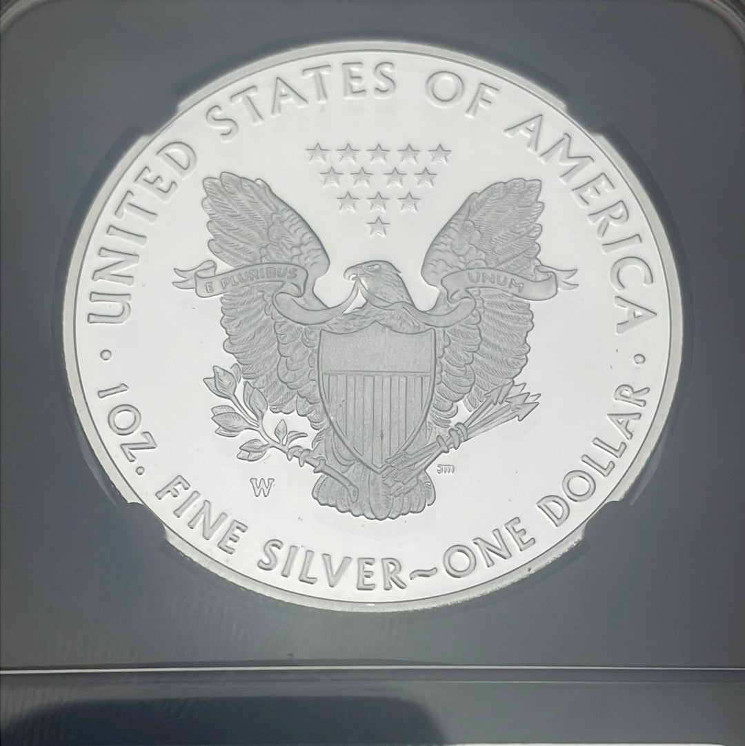 2021-W $1 US American Silver Eagle~ Heraldic Eagle T-1~ Congratulations Set~ FDOI~ NGC PF70 Ultra Cameo ~ Mercanti Signed