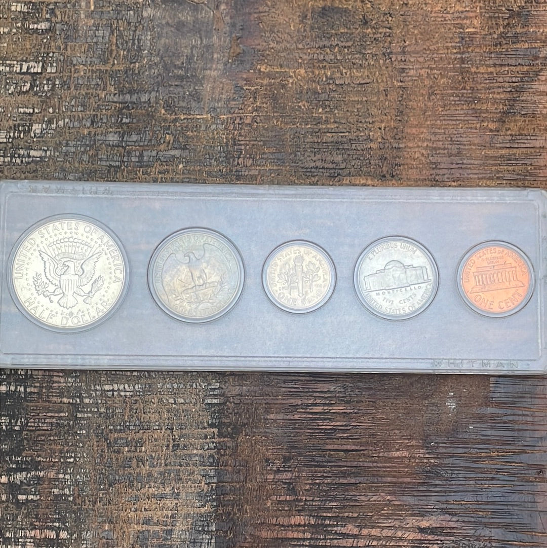 1968 Birth Year Set, 5 coin set with 40% Silver Half Dollar