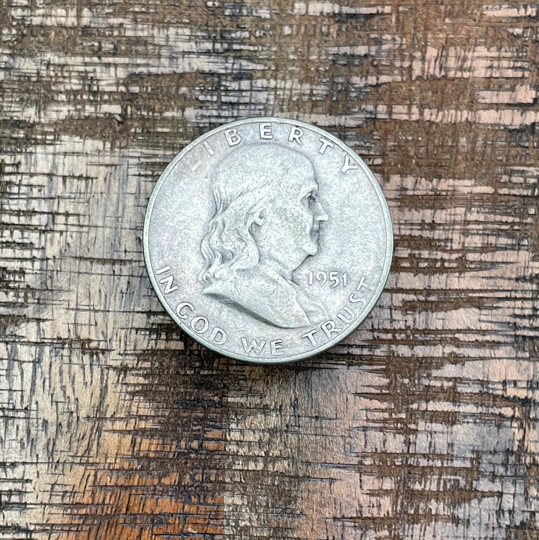 1951-D 50C US Franklin Half Dollar