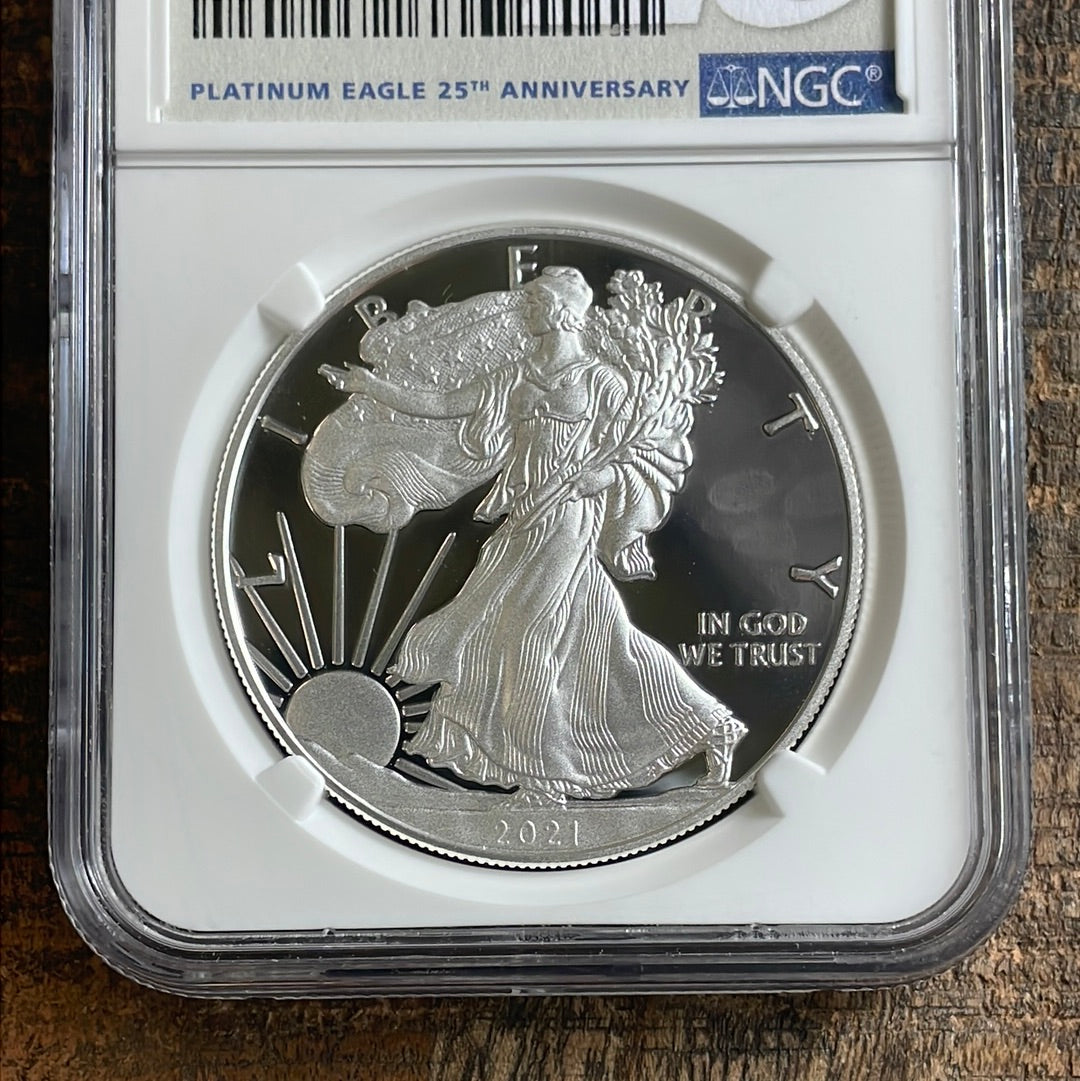 2021-W $1 American Silver Eagle. Type 1. NGC PF 70 Ultra Cameo.