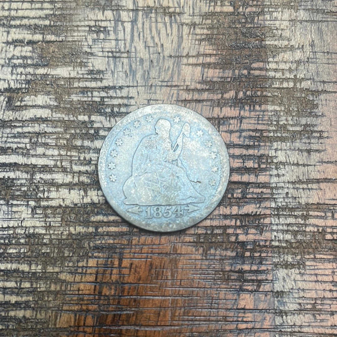 1854 25c US Seated Liberty Quarter ~ Variety 3