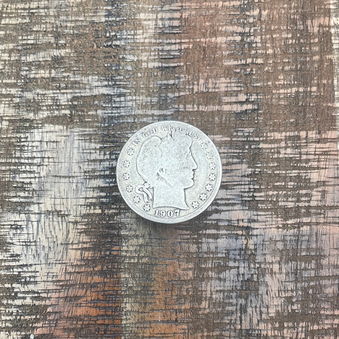1907-D 50C US Barber Half Dollar